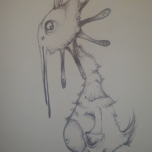 Inspired from the Doctor who creature the Ood Black brio sketch on paper